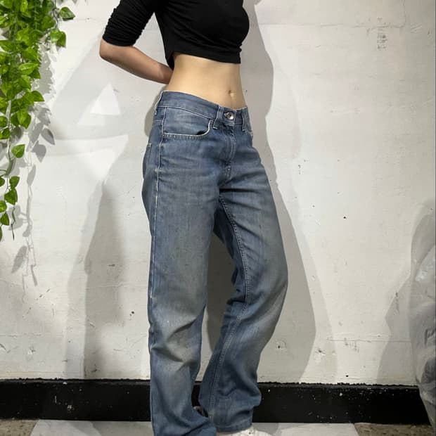 아르마니 아카이브 연청 데님 팬츠 청바지