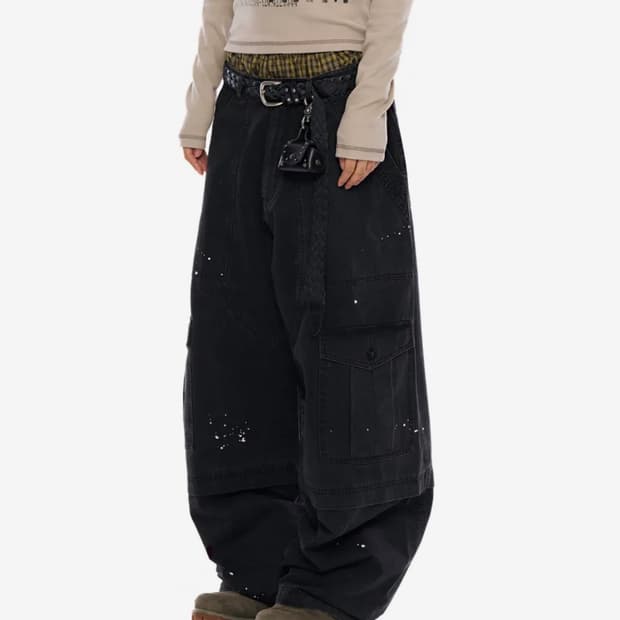 아캄 페인티드 밀리터리 카고 팬츠