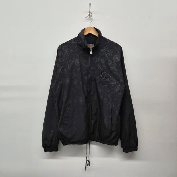 베르사체 블랙 패턴 바람막이 자켓 남녀공용 FREE