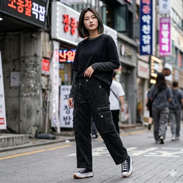 SMEX 밀리터리 디테일 코듀로이 카고 팬츠