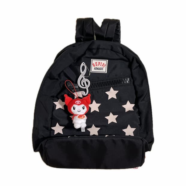 왕지퍼 별무늬 백팩 ⭐️