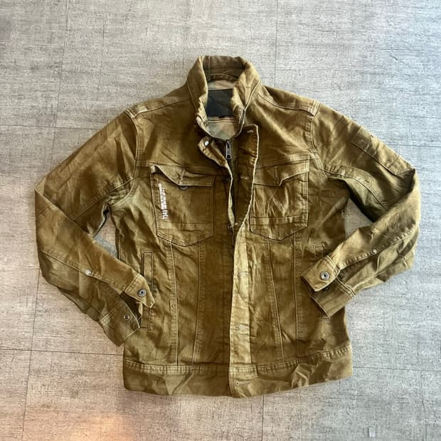 일본빈티지 Stretch 아메카지스트릿 투포켓 사파리데님자켓