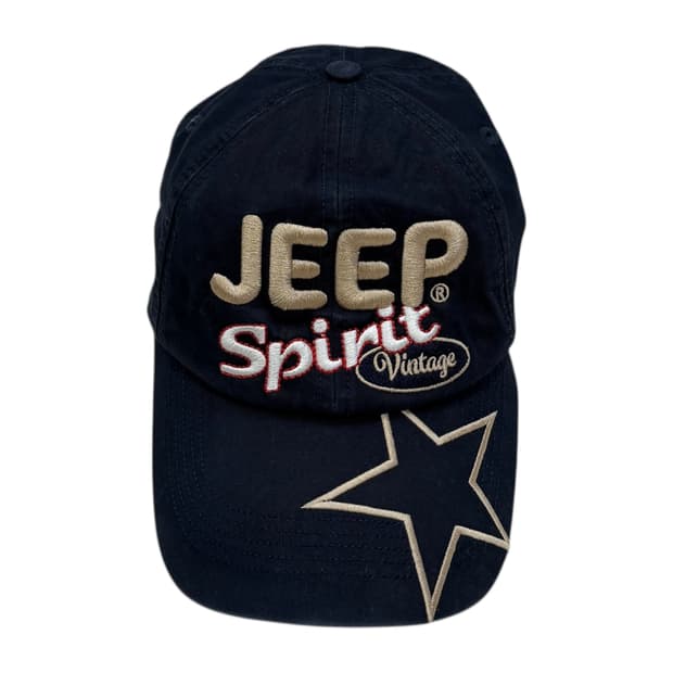 JEEP 지프 빈티지 별 스타 Y2K 볼캡 모자 네이비