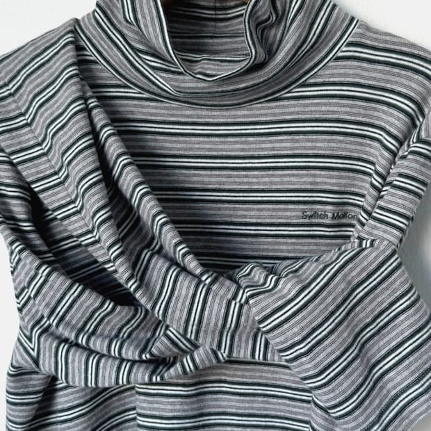 Stripe pattern high gauge fabric stretch