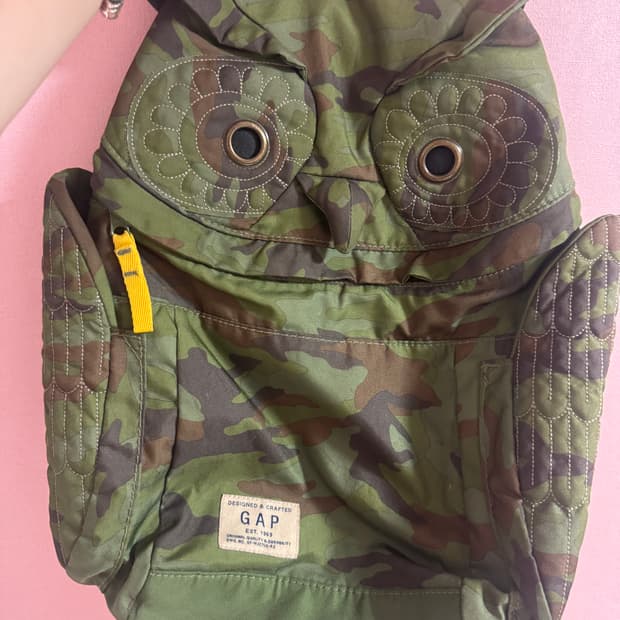 카모 갭 gap 부엉이 빈티지 가방 