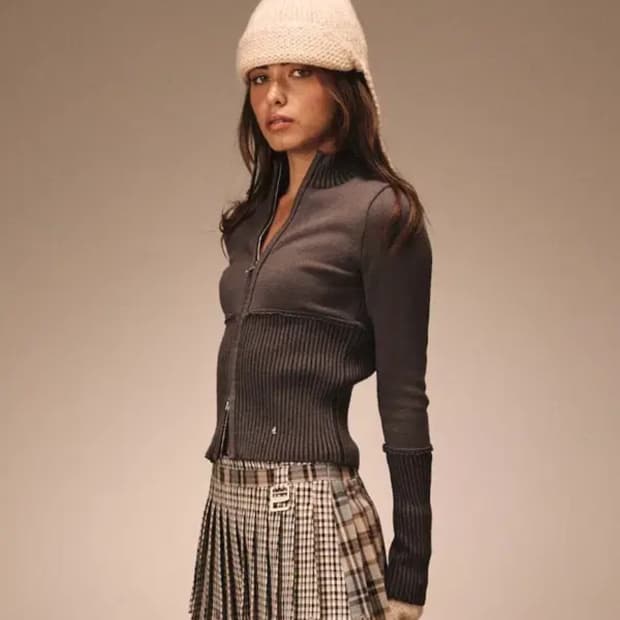 글로니 DEBB TWOTONE KNIT ZIP-UP