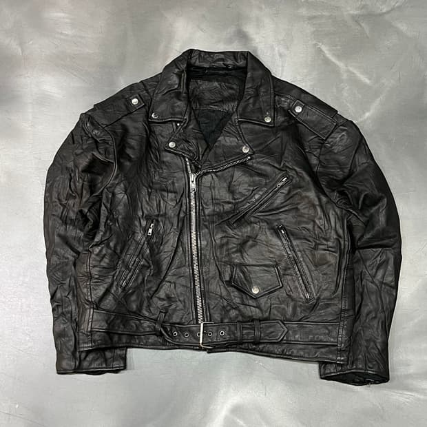 빈티지 레더 더블 라이더 자켓 y14992