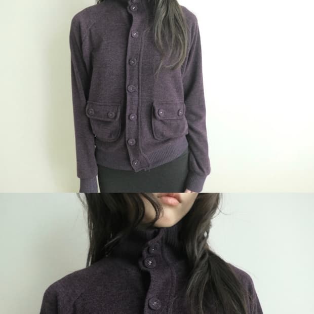 세이지블루 gentle cardigan