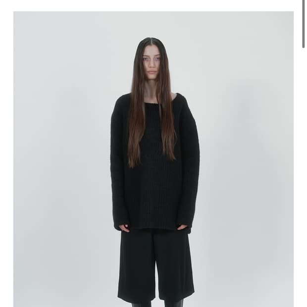 낫띵에브리띵 루즈핏 울 스웨터 블랙