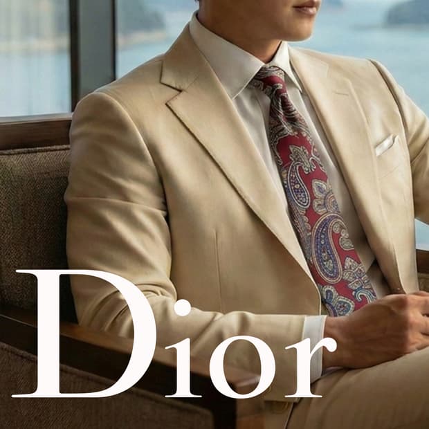 크리스찬 디올 와인 페이즐리 넥타이 9.5cm S~A+등급 K2530