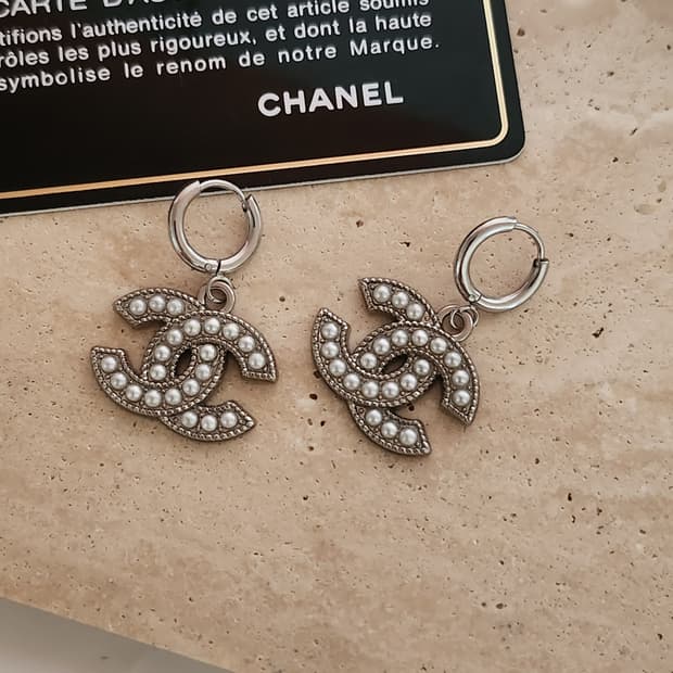 샤넬 정품 빈티지 업사이클링 귀걸이