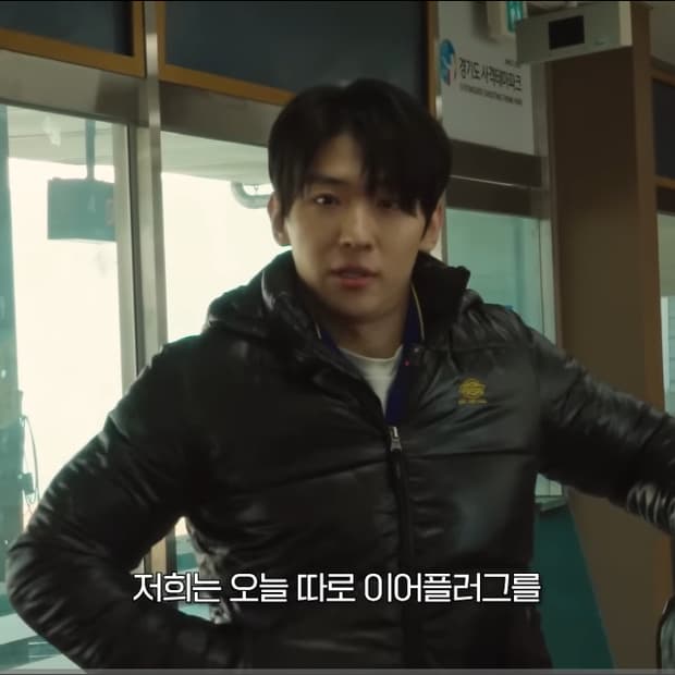 디키즈 빅로고 유광 패딩 점퍼 L(100)