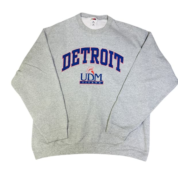 빈티지 90s 디트로이트 UDM TITANS 그레이 맨투맨 XL