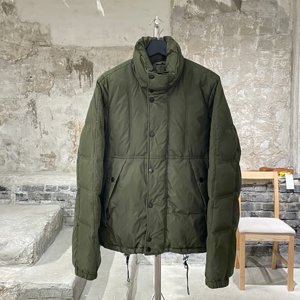 겐조 모스 그린 나일론 패디드 자켓
