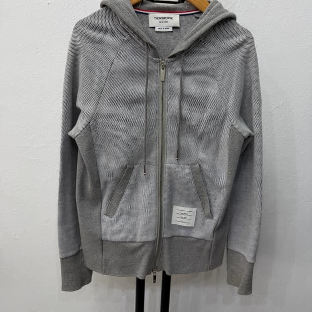 정품) 톰브라운 여성 그레이 후드 집업 0