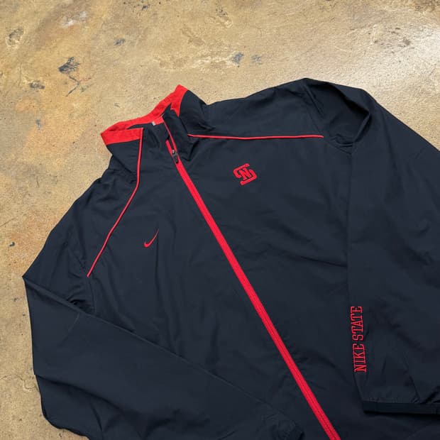 [정품/L] 나이키 Nike State 바람막이 블랙 레드 b16