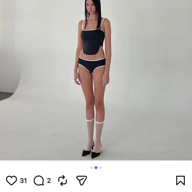 비나제이 라인 딥 사이드 비키니 세트