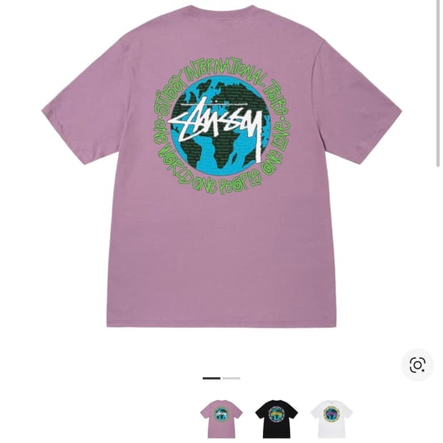 L) 스투시 원 월드 오키드 반팔 티셔츠