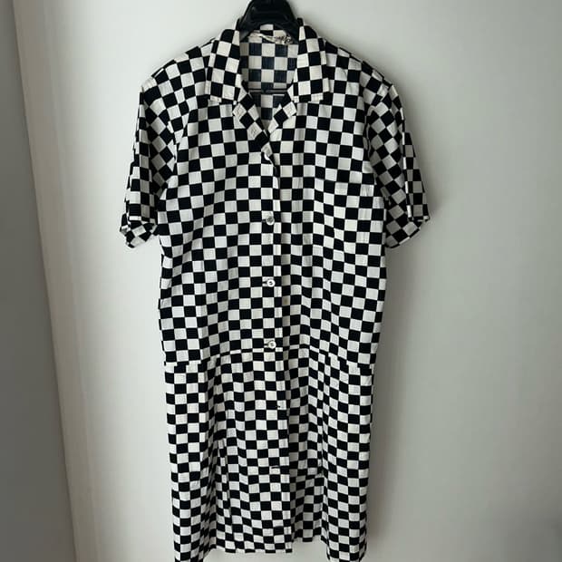 Comme des garcons 꼼데가르송 체스 셔츠 원피스