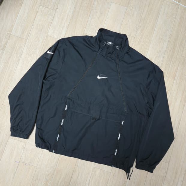 XXL) 나이키 블랙 에어 아노락 바람막이