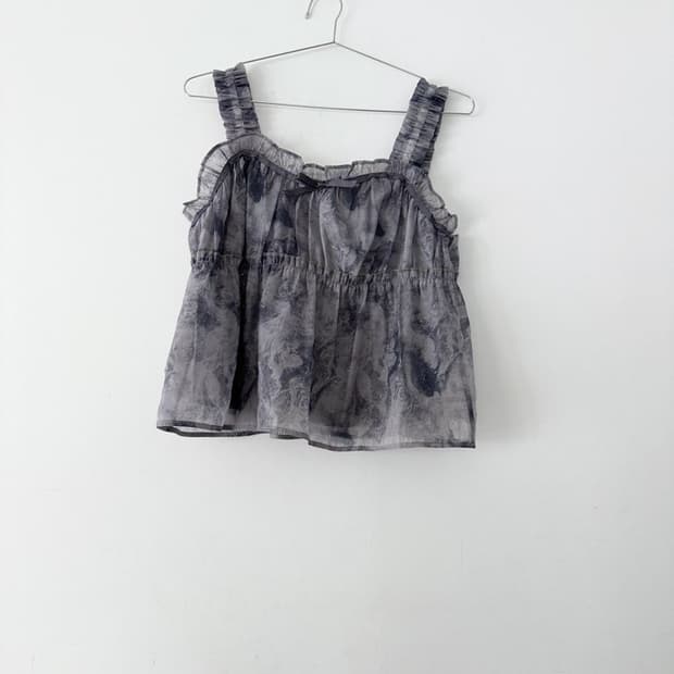 Aurora tube top glitter blouse / gray