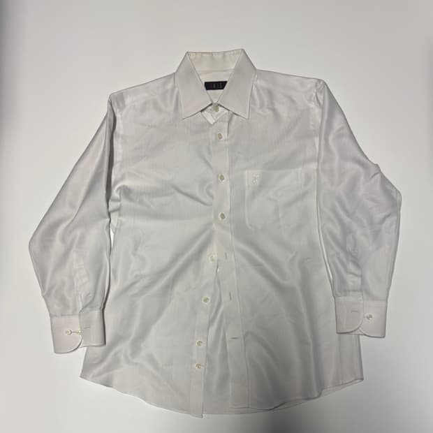 닥스 daks 정장 스트라이프 화이트 긴팔 셔츠 L