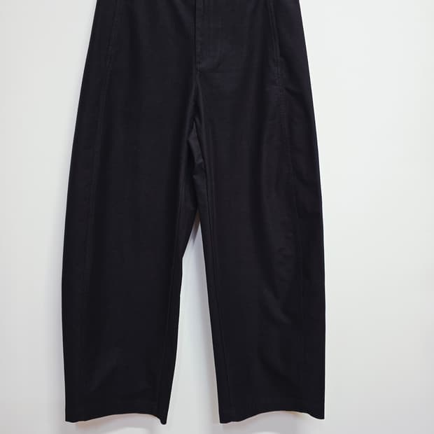 유니클로 블랙 와이드 면바지 팬츠