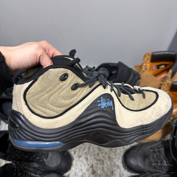 나이키x스투시 에어페니2 라탄 앤 라임스톤