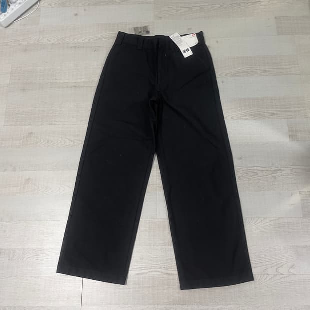 유니클로 U 와이드 팬츠 블랙