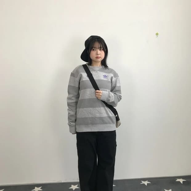 Adidas Originals Striped Crewneck Sweats