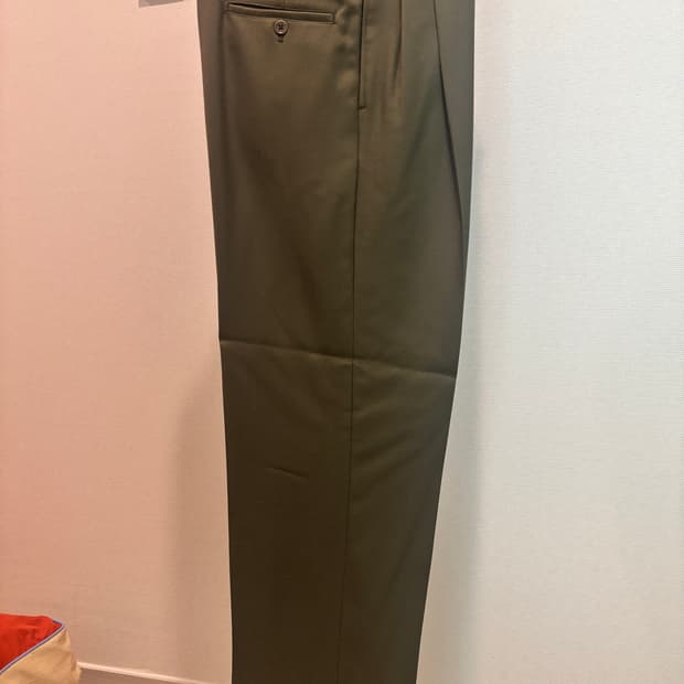 lemaire 2-tuck easy wool slacks pants 카키