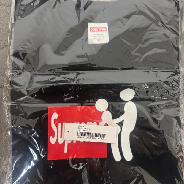 새상품) 슈프림 스틱 티셔츠 블랙 M