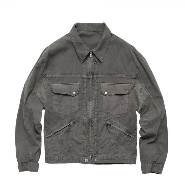 3) 폴리테루 히코리 집 트러커 스트라이프 그레이