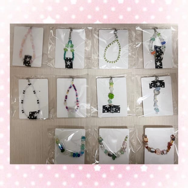 수제 비즈키링, 비즈팔찌 11개 일괄 묶음 판매 ꒰ঌ ⭐︎ ໒꒱