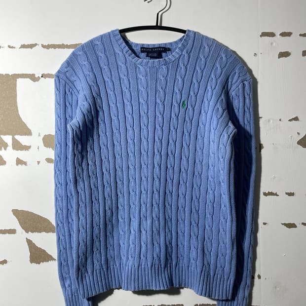 폴로랄프로렌 슬림핏 케이블 니트