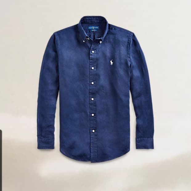 폴로 랄프 로렌 신형 QR 린넨 셔츠 M