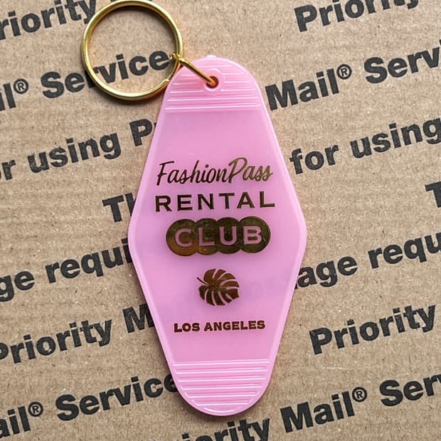 90s vtg FashionPass Motel Keyring