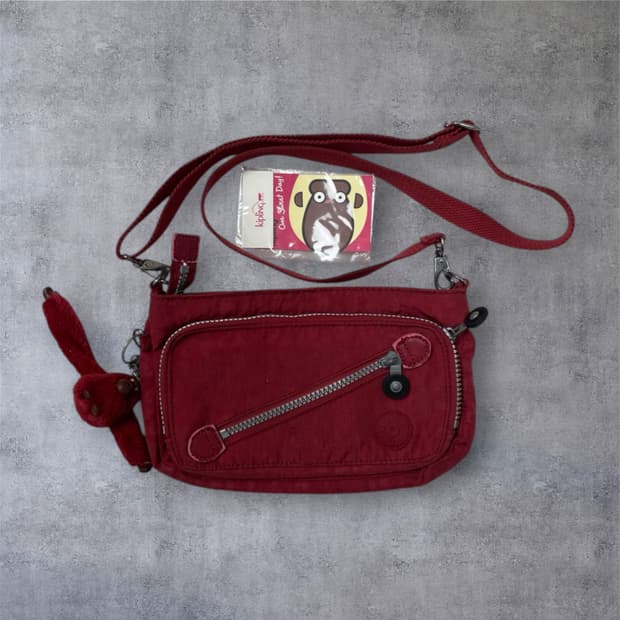 키플링 Kipling 레드 밀로스 미니 크로스백