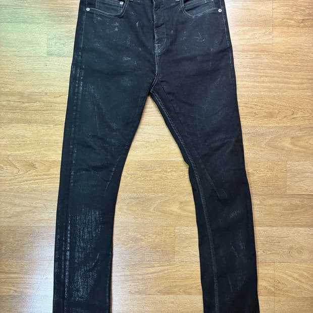 Rick owens detroit cut coating denim 29