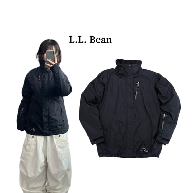 엘엘빈 나일론 마운틴 윈드브레이커 바람막이 자켓 블랙