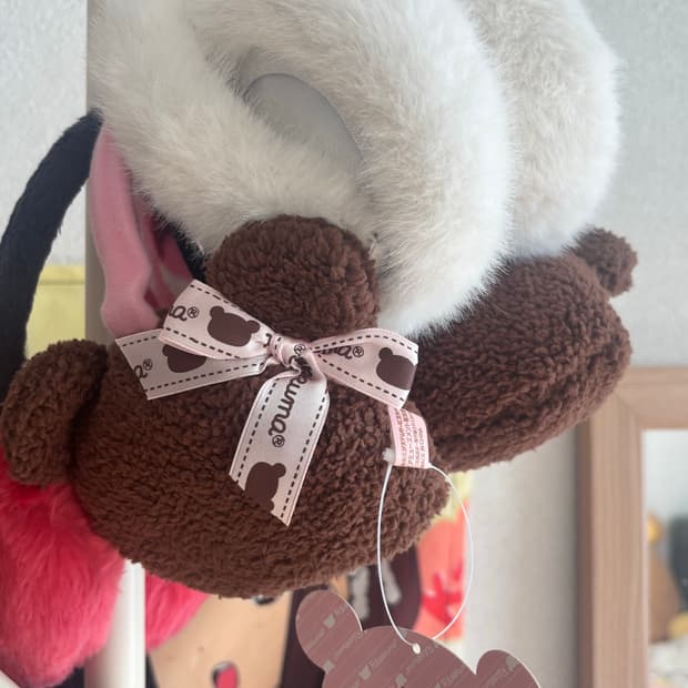 희귀 고전 빈티지 리락쿠마 딸기초코 귀마개 귀도리