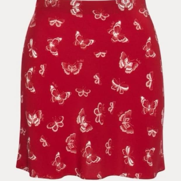 리얼리제이션 스커트 red butterfly skirt xs