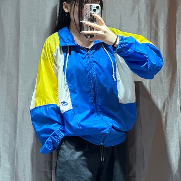 M 나이키 90s 컬러믹스 블루 바람막이