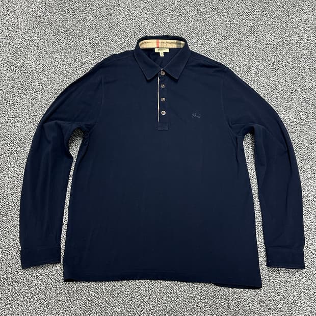 버버리 네이비 긴팔 시그니처 패턴 pk