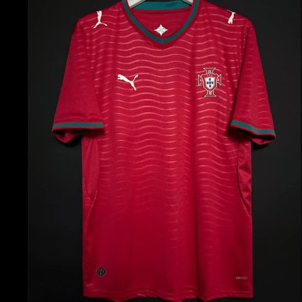 포르투갈 월드컵 축구유니품 반팔 블록코어 