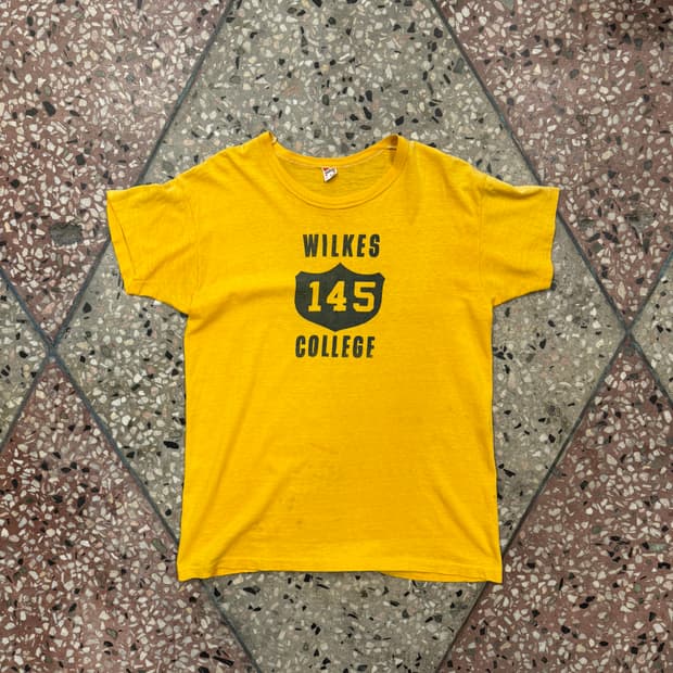60s 러셀 애슬레틱 Wilkes 티셔츠 (L)