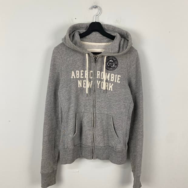 아베크롬비 그레이 기모 후드집업 M <574>