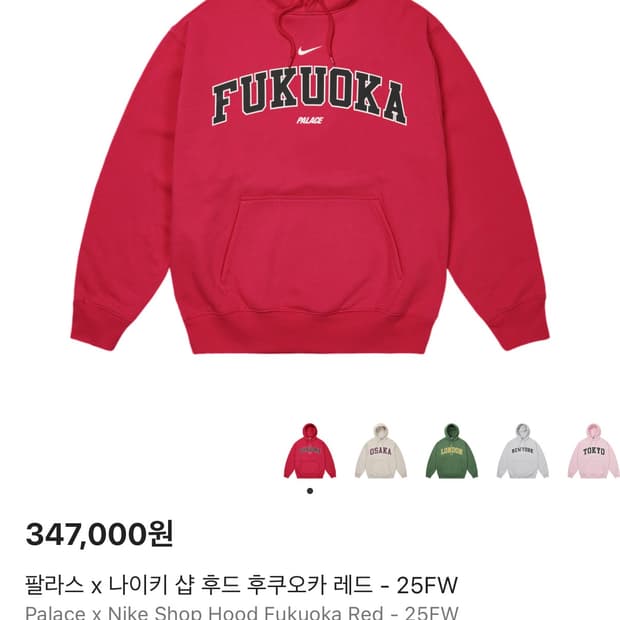 나이키 팔라스 후쿠오카 후드티