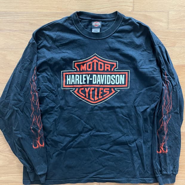 빈티지 할리데이비슨 롱슬리브 티셔츠 2xl