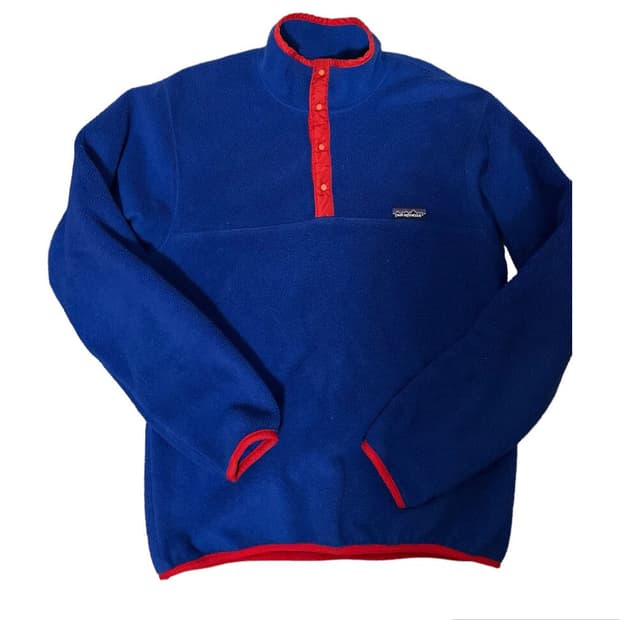 90s 파타고니아 신칠라 스냅-T 블루/레드 USA